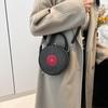 Персонализированная Креативная Маленькая Круглая Сумка Новая Мода Женская Нишевая Ретро Форма Пластинки Сумка Ins Женская PU Сумка Через Плечо KTB