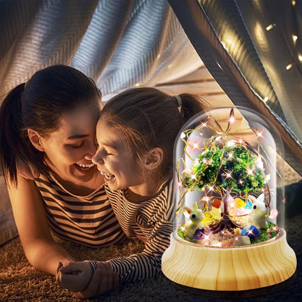 Chomiya Handmade Кролик Ночной Светильник Купол Форма Сборка Типа Для Детей и Начинающих Легкий DIY Игрушка Ремесло Набор Украшения Искусство Ремесло Интерьер День Рождения