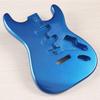 Metallic Blue Glossy Poplar Electric Guitar Body with Three Single-Coil Pickups for DIY Modification