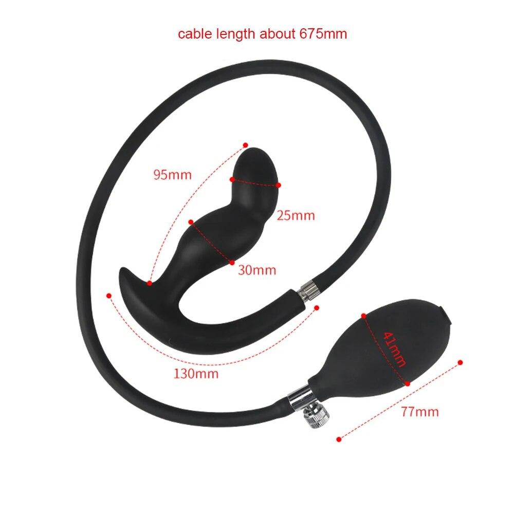 Анальная пробка для массажа простаты, силиконовая надувная анальная пробка, удлинитель ануса, дилатадор, фаллоимитатор, насос, супер большие секс-игрушки для взрослых