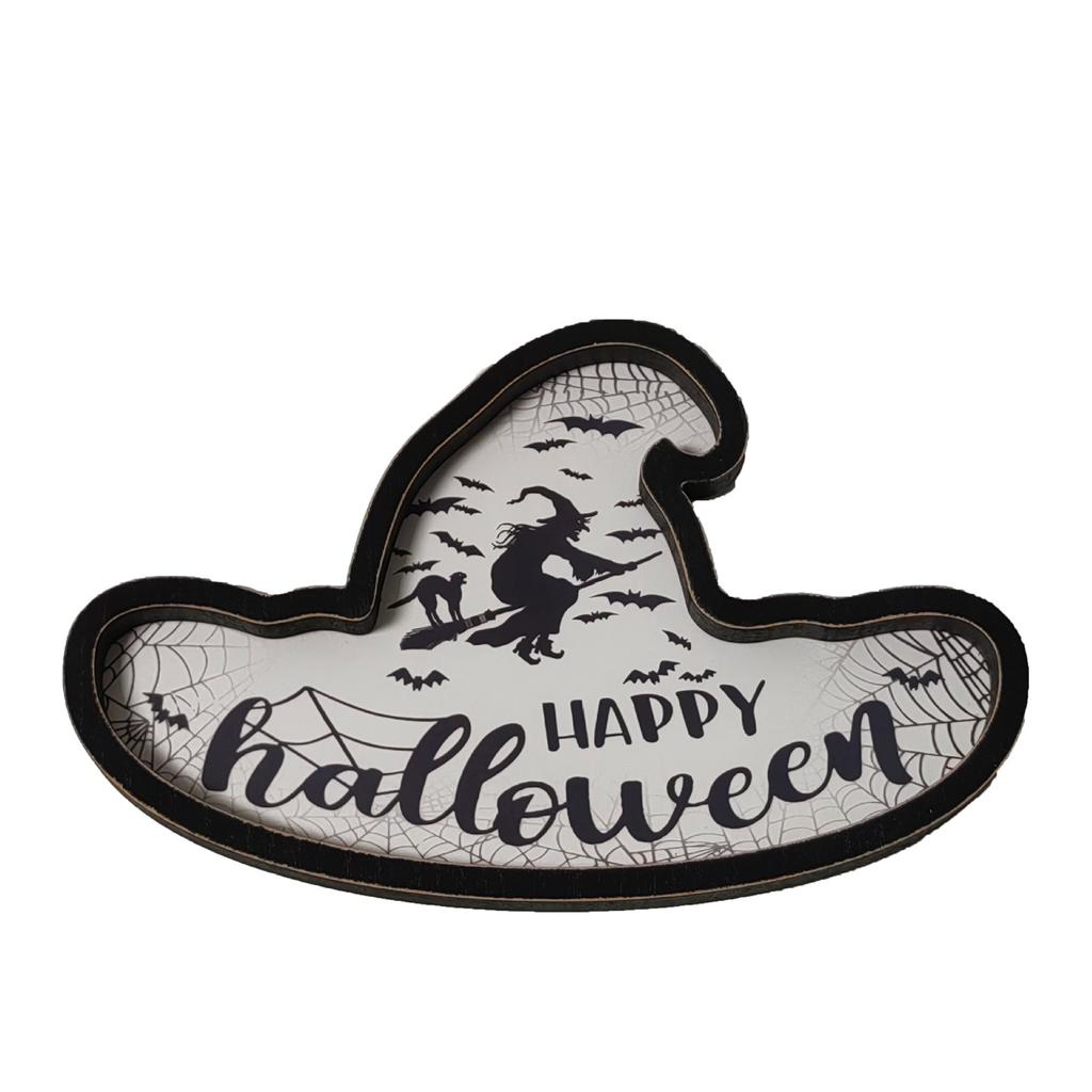 Halloween Hat Storage Tray Hanging Living Room Wooden Crafts