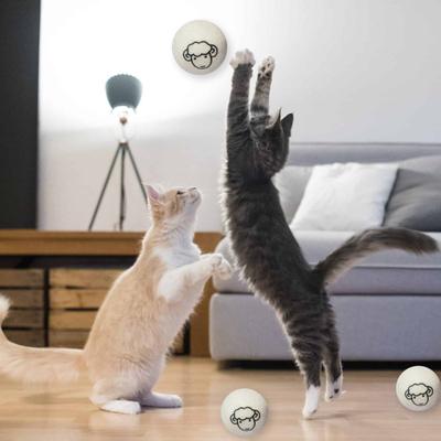 Фетровые мячики для кошек, тихие игрушки для игры, мячики для котят, игрушка-пиналка для кошек, игрушка для упражнений, мягкие помпоны для тренировки и развлечения котят в помещении
