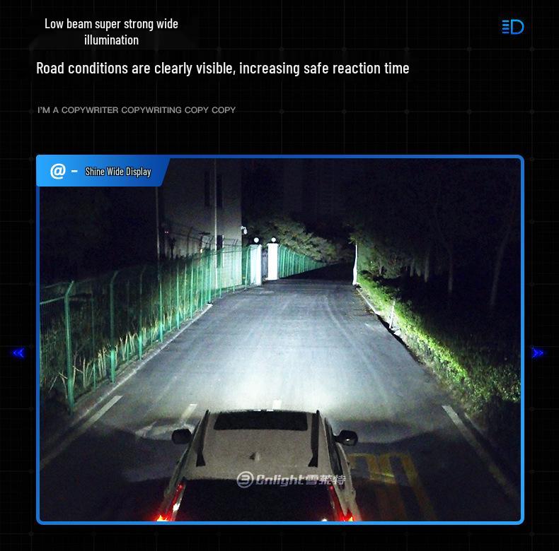 Светодиодная автомобильная фара Shelite G-pro 110 Вт H1H4H7H11 Дальний/Ближний свет