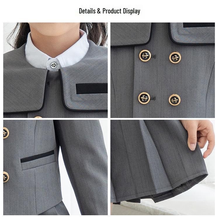 Повседневный модный костюм-двойка для девочек - Осеннее вечернее платье