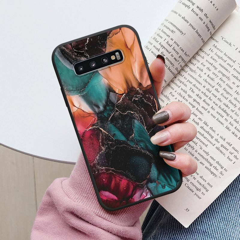 Цветной Роскошный Мраморный Чехол Для Samsung Galaxy S10 S 10 Plus S10E Fundas Мягкий ТПУ Защита Задняя Крышка Для Samsung S10 Ударопрочный
