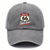 Route  Vintage Baseball Cap  Adjustable Dad Hat with Classic Mother Road Design Ideal for Outdoor Sports Fishing Golf