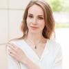 [KOAI] Аметистовое Серебряное Ожерелье-Магатама - Камень Рождения для Женщин