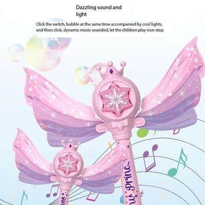 Анна Волшебная палочка Автоматическая машина для выдувания пузырей Детская ручная Эльза Ветряная мельница Пузыри для детской вечеринки Игрушка Подарки на день рождения