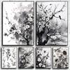 1 шт. Чернила Домашний декор Интерьерные картины Благородное украшение Картины Комнатное настенное искусство Холст Живопись Разные цветы Черно-белый