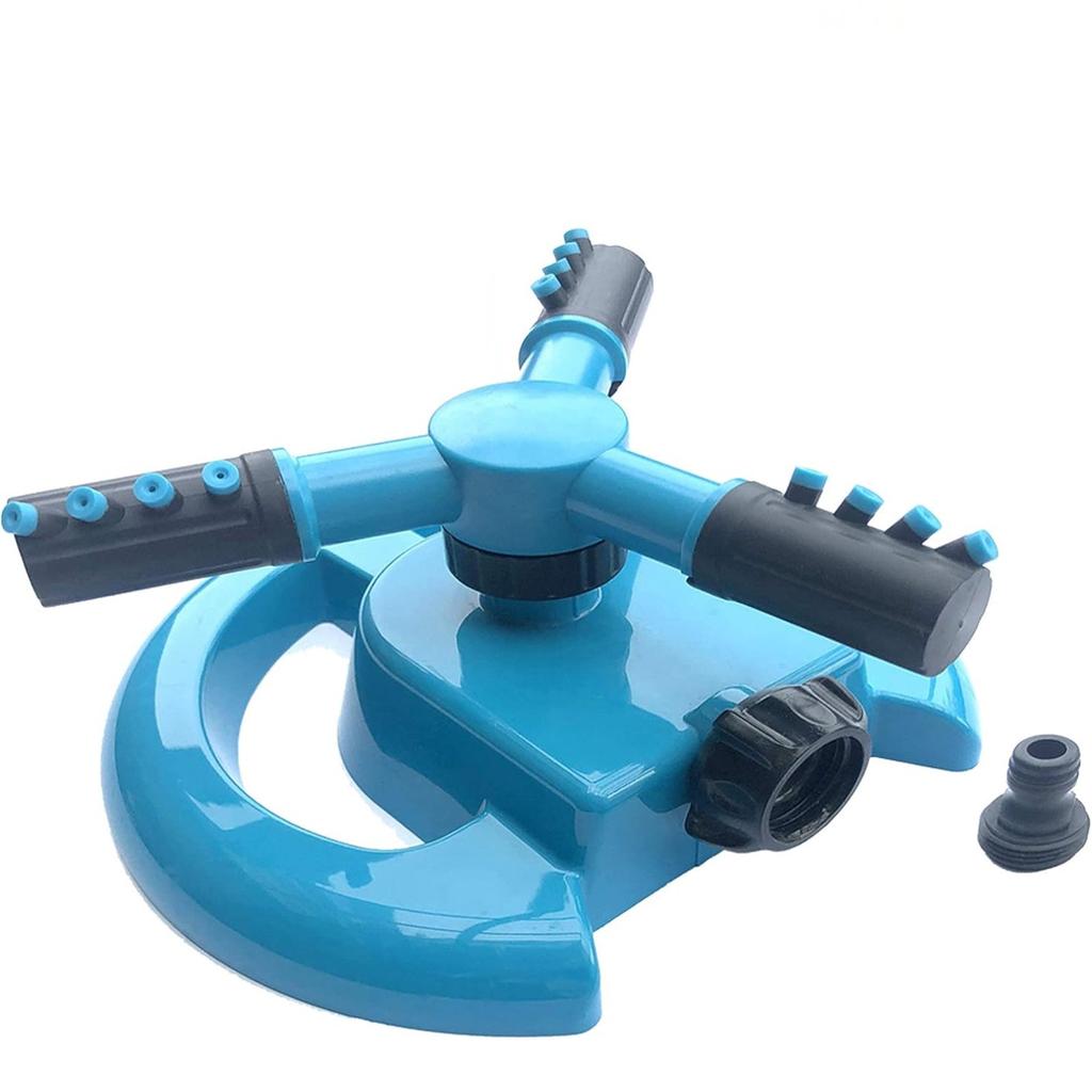 Garden Sprinkler 360° Automatic Rotating Portable Sprinkler 3 Arm Nozzle