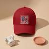 USA Baseball Hat - Vintage Heart Print Freedom USA 250 Years Land Of The Free Adjustable Polyester Lightweight Patriotic Holiday Baseball Cap For