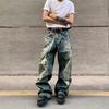 Vintage Candy Chain 3D Print Straight Fit Denim Jeans Men Women Relaxed Wide Leg Trousers Casual Wear