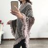 Bohemian Autumn Knitted Coat Knitted Comfy Autumn Winter V Neck Colorful Irregular Hem Cloak Coat Sweater