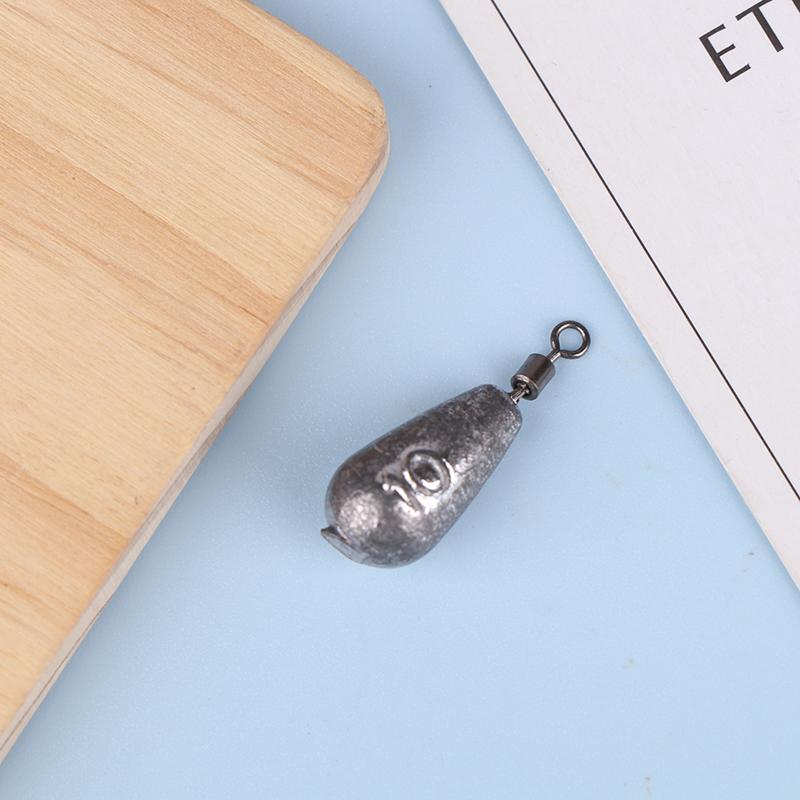 10 шт. свинцовых грузил обратного рыболовного грузила вращающееся кольцо в форме восьмерки скользящее свинцовое грузило в форме капли воды