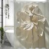 Ballerina Dance Shower Curtain, Light Relief Floral Female Abstract Bathroom Decorative Shower Curtain, Waterproof Shower Curtai