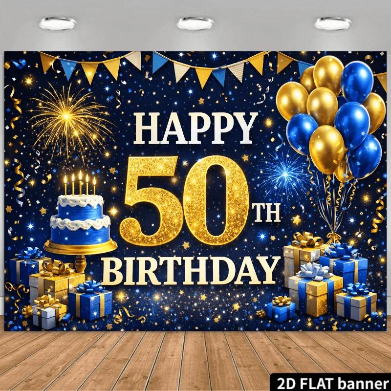 Ткань для фона на тему празднования 50-летия 2D-плоскость ткань для фона для фотостудии и домашнего декора