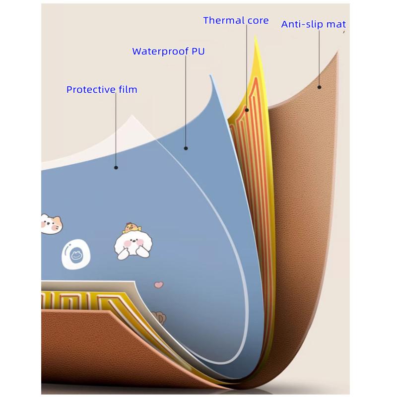 Электрический нагревательный коврик для мыши, настольный коврик, дисплей, температура, нагревательный коврик для мыши, сохраняет тепло рук для офиса, компьютерного стола, клавиатуры, зимы