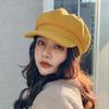 New Autumn Winter Hats for Women Solid Plain Octagonal Ladies Casual Winter Beret Fashionable Warm Retro Artist Hat