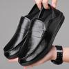 Обувь Doudou мужская дышащая мужская повседневная одинарная обувь кожаная на мягкой подошве обувь для вождения ленивая трендовая обувь