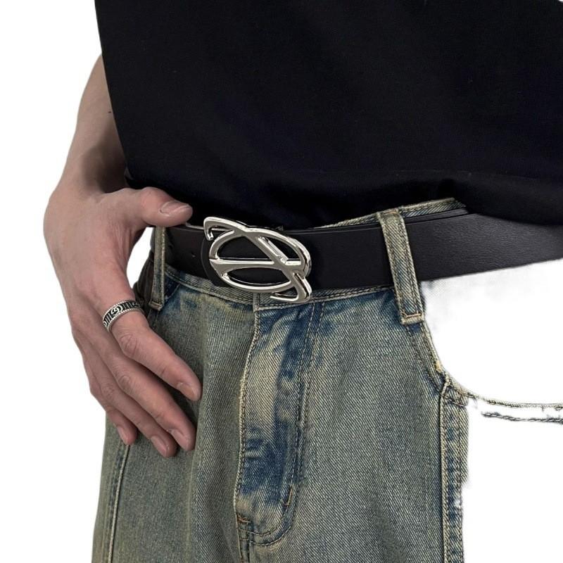 Шикарный черный ПУ ремень для женщин в стиле ретро с элегантной пряжкой для джинсов