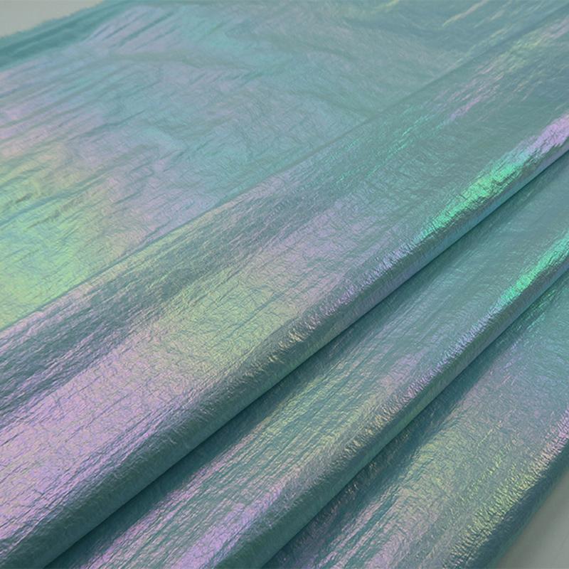100*150 см нейлоновая перламутровая ткань водонепроницаемая пуховик лазерная симфония красочная градиентная ткань для шитья пуховиков