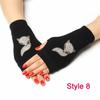 Women Men Knitted Wool Computer Mittens Warm Gloves Half Finger Fingerless Gloves