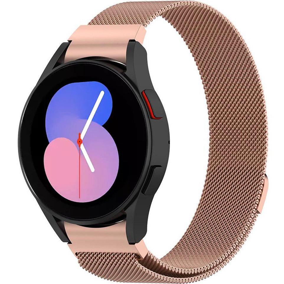 Milanese Bracelet for Samsung Galaxy Watch 4/5/6/7/FE 40/42/43/44/45/46/47mm, Pink Rose Gold