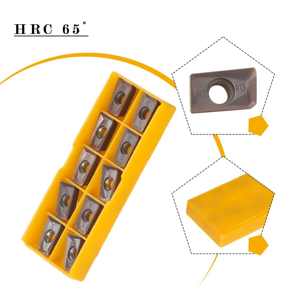 10pcs APMT1604PDER 1135 HRC65 Milling Cutter Turning Carbide Insert for APKT 400R