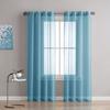 Semitransparent Solid Color Curtain with Grommet for Living Room Home Decoration