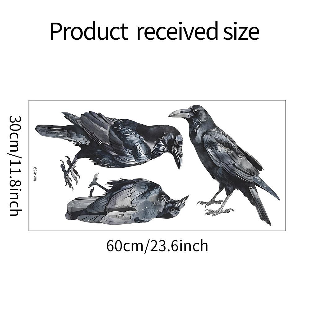 Cartoon Halloween Crow Bedroom Living Room Home Background Layout Wall Stickers