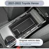 (Обновлять) 2021 2022 2023 2024 Органайзер для центральной консоли Toyota Venza 2022 2023 2024 Аксессуары для Toyota Venza ABS Черный материал Лоток Вспомогательный подлокотник