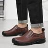 Модные мужские повседневные кроссовки Кожаные мужские лоферы Обувь без застежек Мужская обувь для вождения Горячая распродажа Мокасины Ручной работы Дышащая обувь для ходьбы