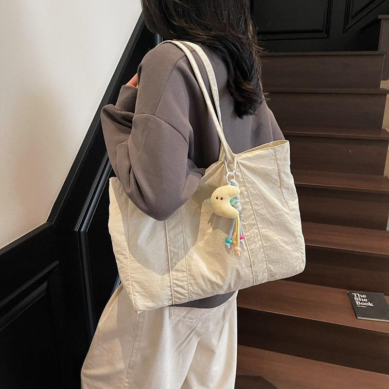 Повседневная тканевая сумка женская сумка новая простая вместительная сумка на плечо сумка-тоут для студенток