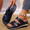 Fashion Sandals Women Shoes Summer Platform Heels Shoes Woman Slip On Shoes Wedge Women's Sandals Soft Woman Slippers Footwear Female
