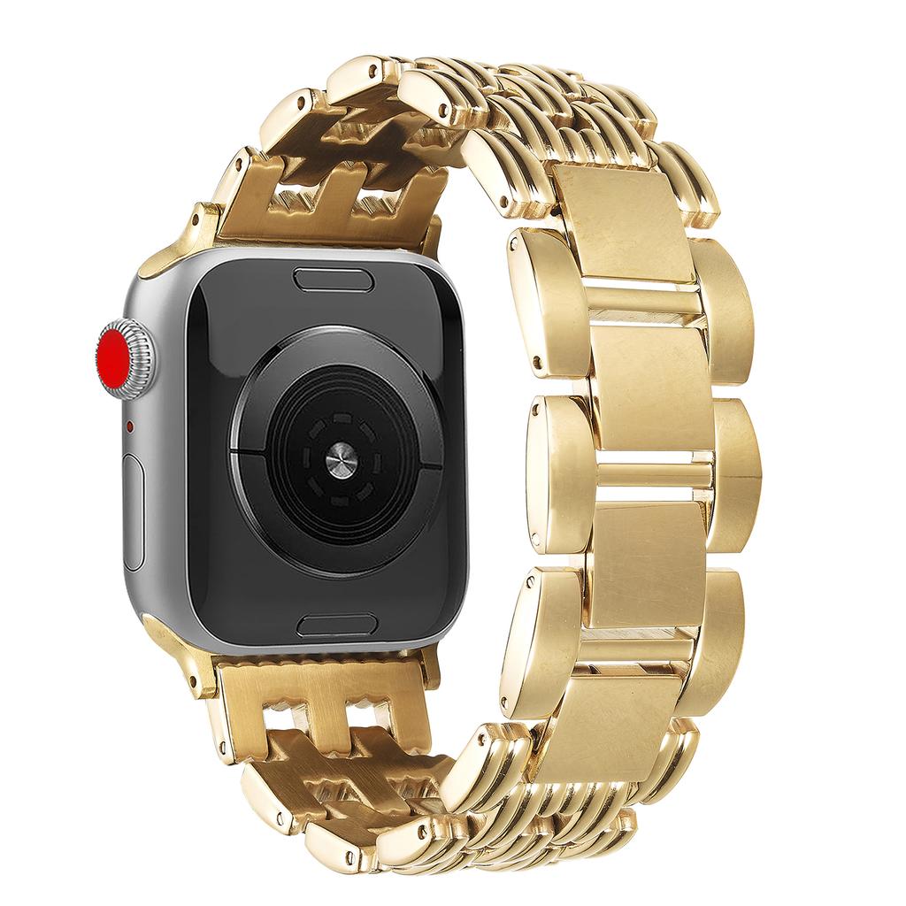 5-Bead Stripe Watch Strap for Apple Watch Series 10 Ultra 9 8 7 SE 6 5 4 3 2 1 46mm 49mm 45mm 44mm 42mm Stainless Steel Wrist Band