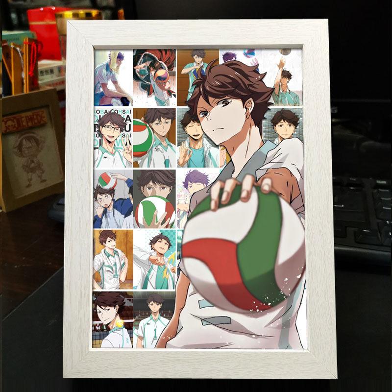 Хайкю!! Украшение фоторамки: Кагеяма Тобио и Хината Шоё - Готовая фоторамка-дисплей в подарок