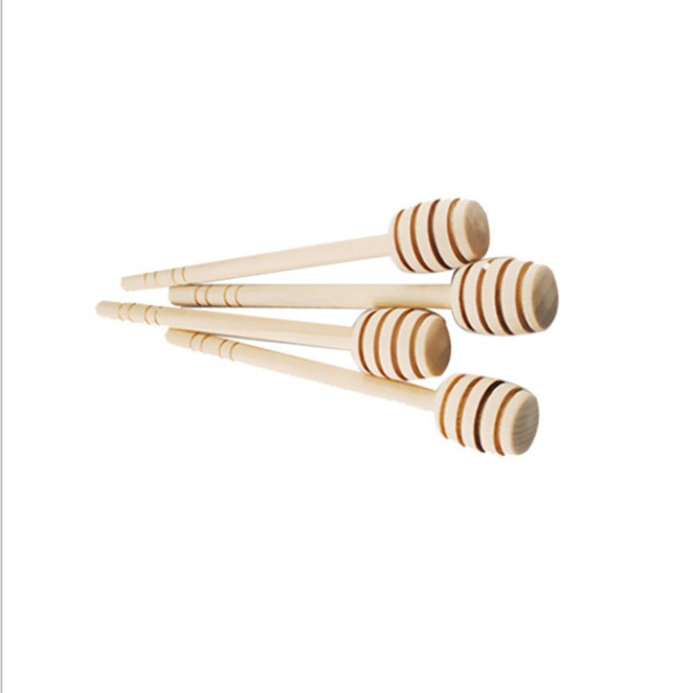 24 Pack Mini Wooden Honey Dipper Sticks Honey Dippers with Individually Wrapped Server for Honey Dispense Drizzle Honey and Wedding Party Favors