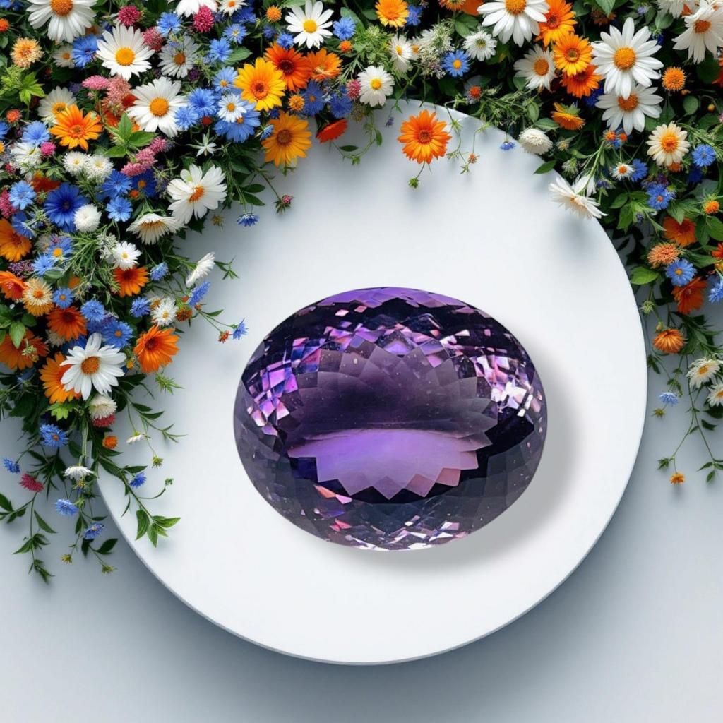 1 кусок размером от 20 до 30 карат, натуральный аметист овальной огранки, ограненный россыпью, лечебный драгоценный камень для изготовления ювелирных изделий.