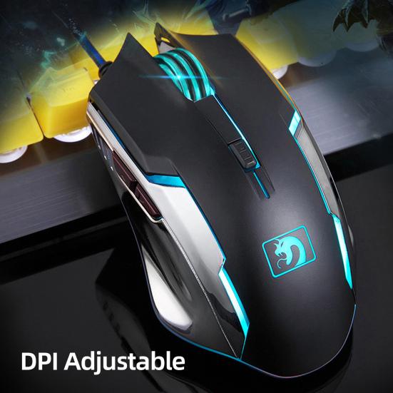 Wired Mouse Ergonomic Anti-slip Luminous Professional Quick Response DPI Adjustable 5 Buttons Gaming Mouse Optical USB Wired