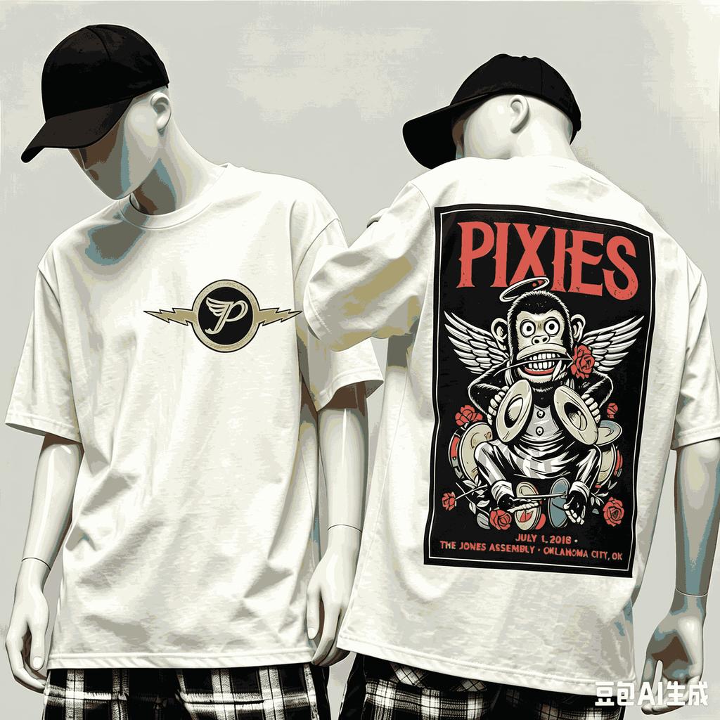 Pixies For Fan Gift Tshirt Unisex Unisex Harajuku Oversized Unisex Short Sleeve Streetwear High Quality Couples Comfortable Classic