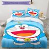 Doraemon Adventure 3‑Piece Bedding Set,Soft Breathable Duvet Cover with 31 Pillowcases,Multi‑Scene for Bedroom Dorm,Perfect Holiday Birthday Gift for