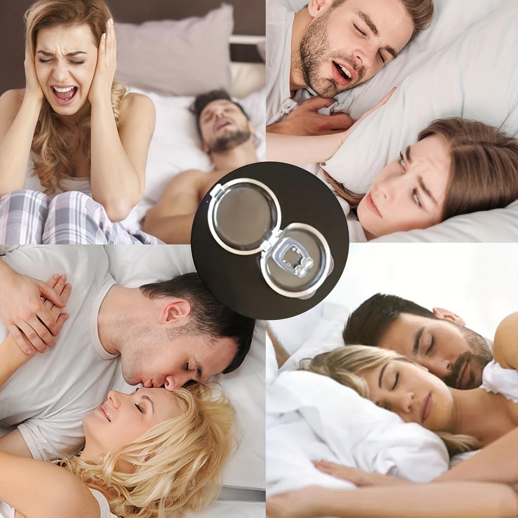 1 шт./2 шт. магнитный зажим для носа против храпа, улучшает качество сна и легко дышит ночью с помощью компактного устройства и футляра