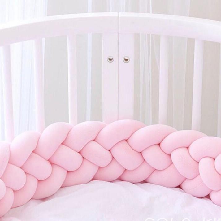 Датская вязаная подушка-узел, заплетенная из четырех прядей – Защитный бортик для кровати от ударов для детской комнаты