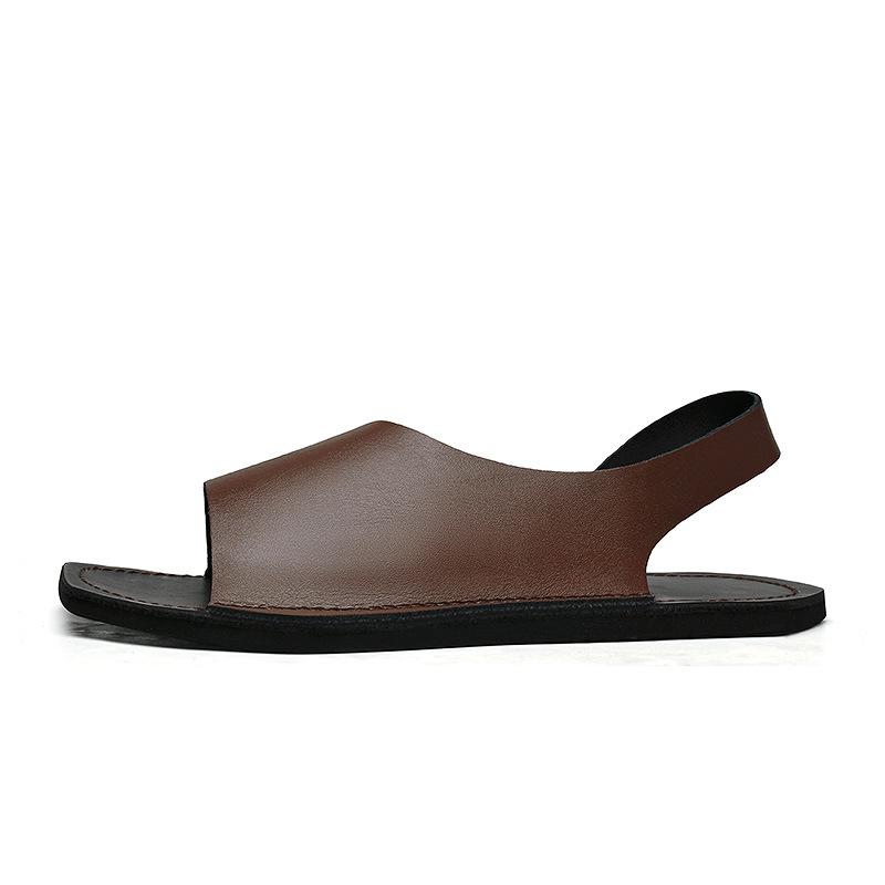 Fashion Men's Summer Sandals Luxury Artificial Leather Casual Barefoot Outdoor Open Toe Comfortable Loafers Shoes For Man Trend 2025