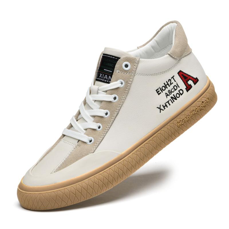 Новое поступление, мужские мотоциклетные ботинки из натуральной кожи 2024 года, модная мужская удобная повседневная обувь, универсальные низкие кроссовки для мужчин