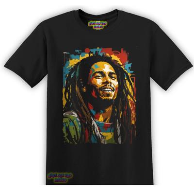 Футболка с изображением Боба Марли и группы Reggae Черная S3XL Унисекс Футболка - Мужская Летняя Хлопковая Футболка с Графическим Принтом
