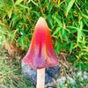 Planter Insert Ceramic Mushroom Colorful Glazed Mushroom Decoration Hand-Painted Toadstools Sculptures