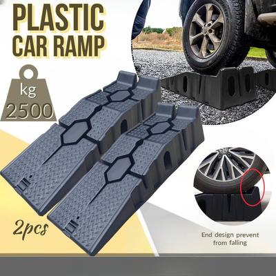 1Pair (2pcs) Сверхпрочные пластиковые автомобильные рампы для автомобиля, транспортного средства, грузовика, ручной инструмент для ремонта, обслуживание, замена автомобильного масла