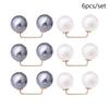 3/6/8PCS Double Head Pin Pearl Brooch Non-Slip Brooches New Waist Fastening Pins  Scarf Fastening