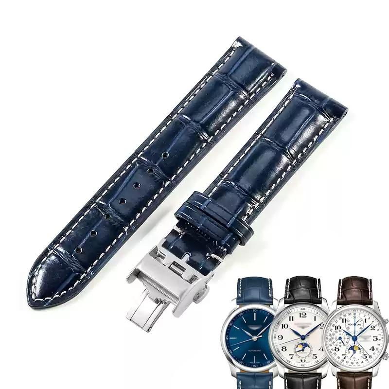 Кожаный ремешок для часов из телячьей кожи для коллекции Longines Masters Ремешок Ремень Браслет Кожа коровы 19мм 20мм 21мм 22мм Ремешок L3
